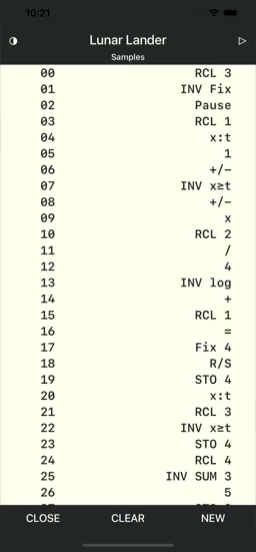 RCL-57 samples screen